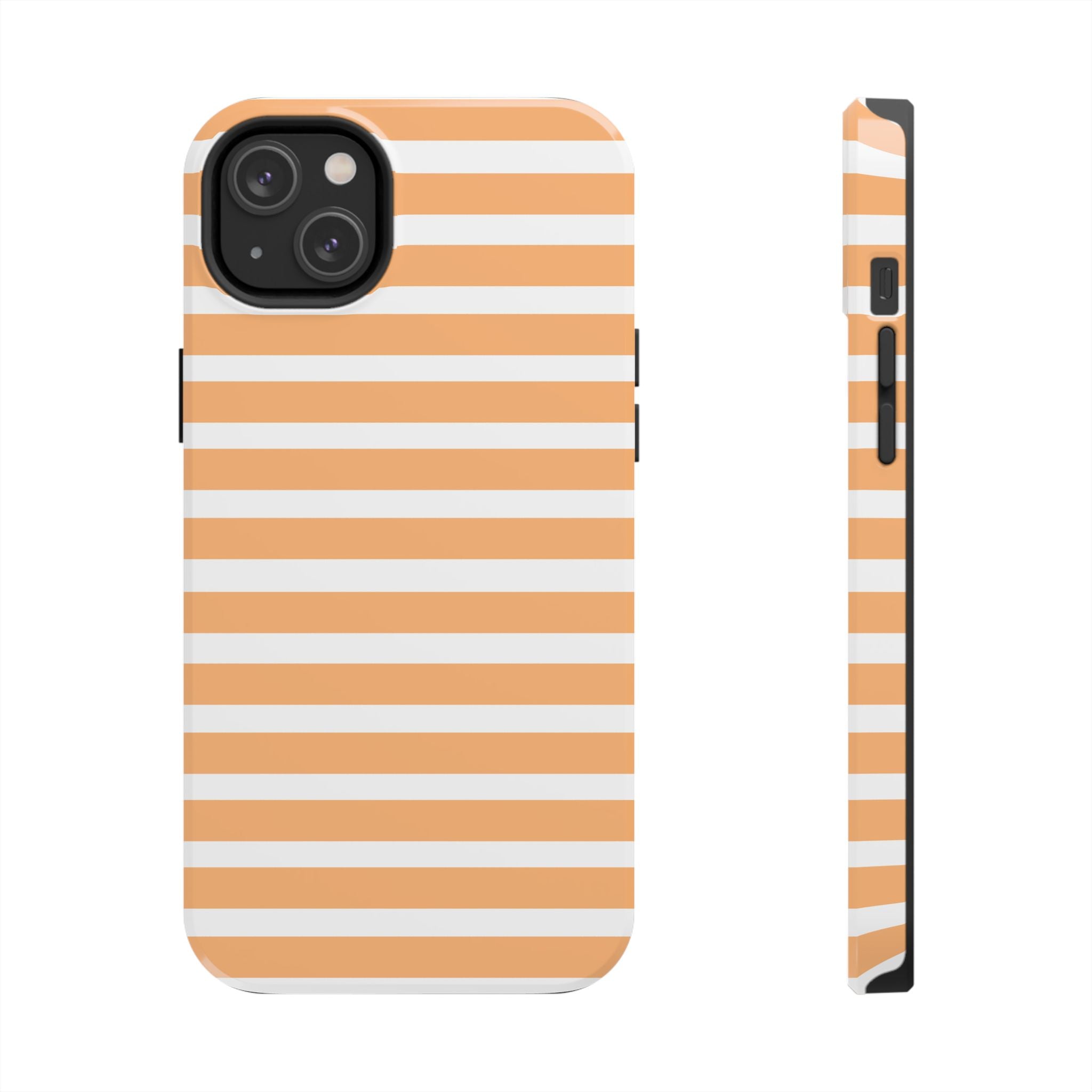 Orange Stripe Lines Phone Case (Apple & Android)