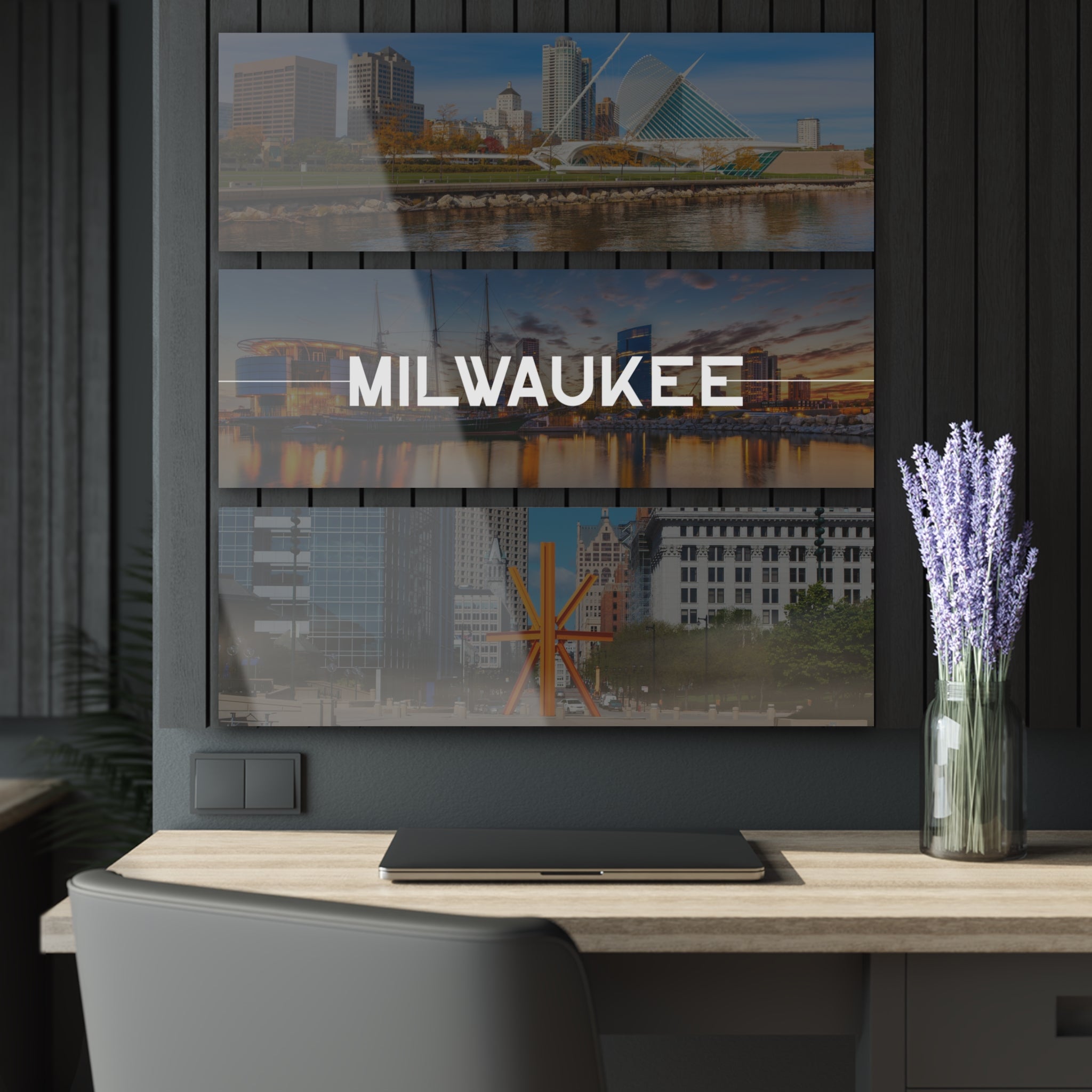 Milwaukee Skyline Acrylic Prints (Triptych)