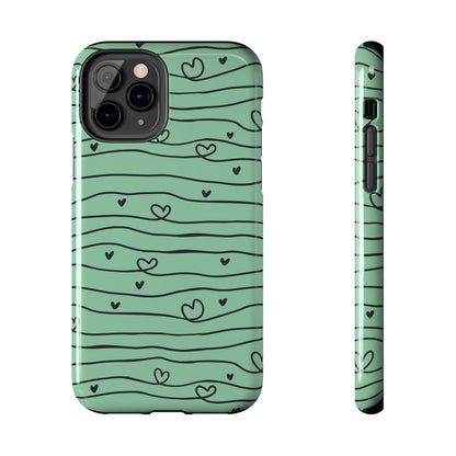 Scribble Love Hearts Phone Case