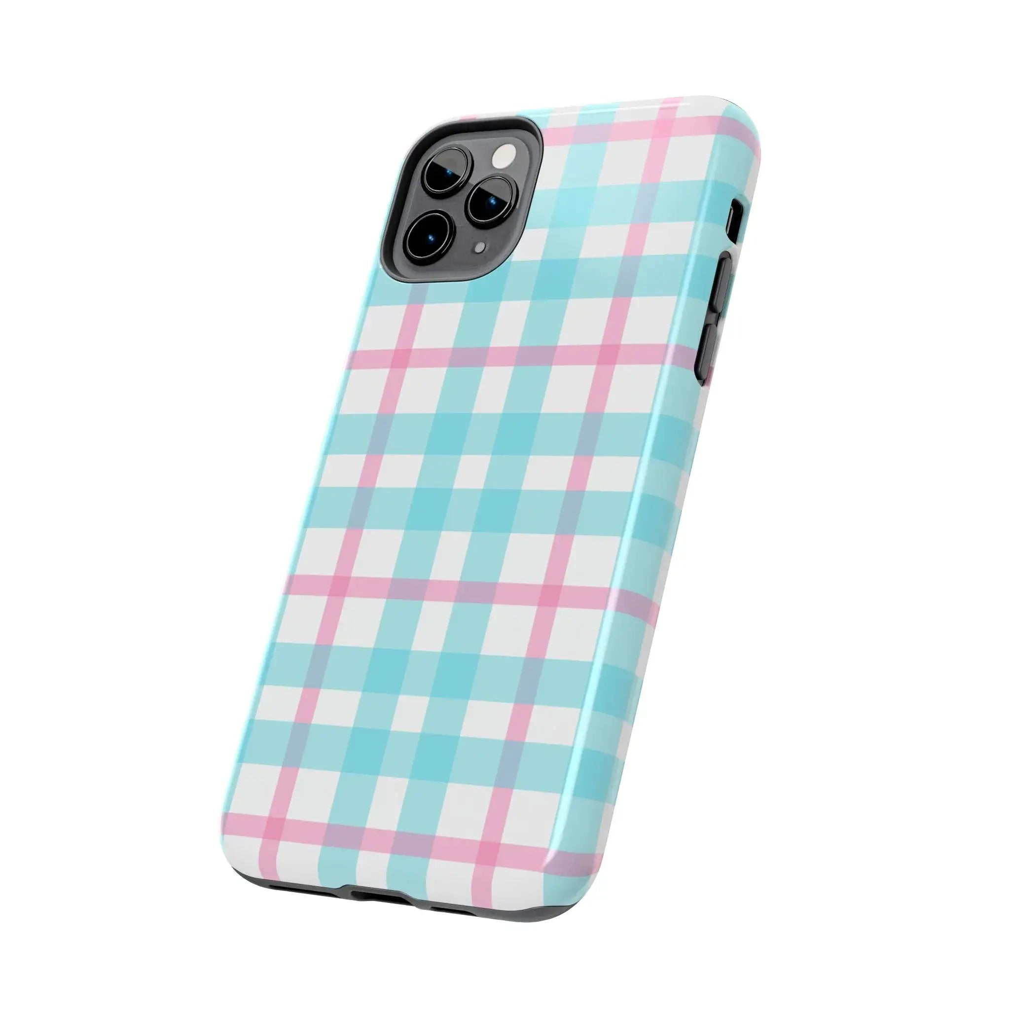Pastel Gingham Phone Case (Apple & Android) - Pink Sweetheart