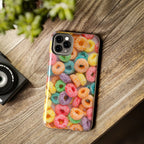 Morning Cereal Loops Phone Case (Apple & Android) - Pink Sweetheart