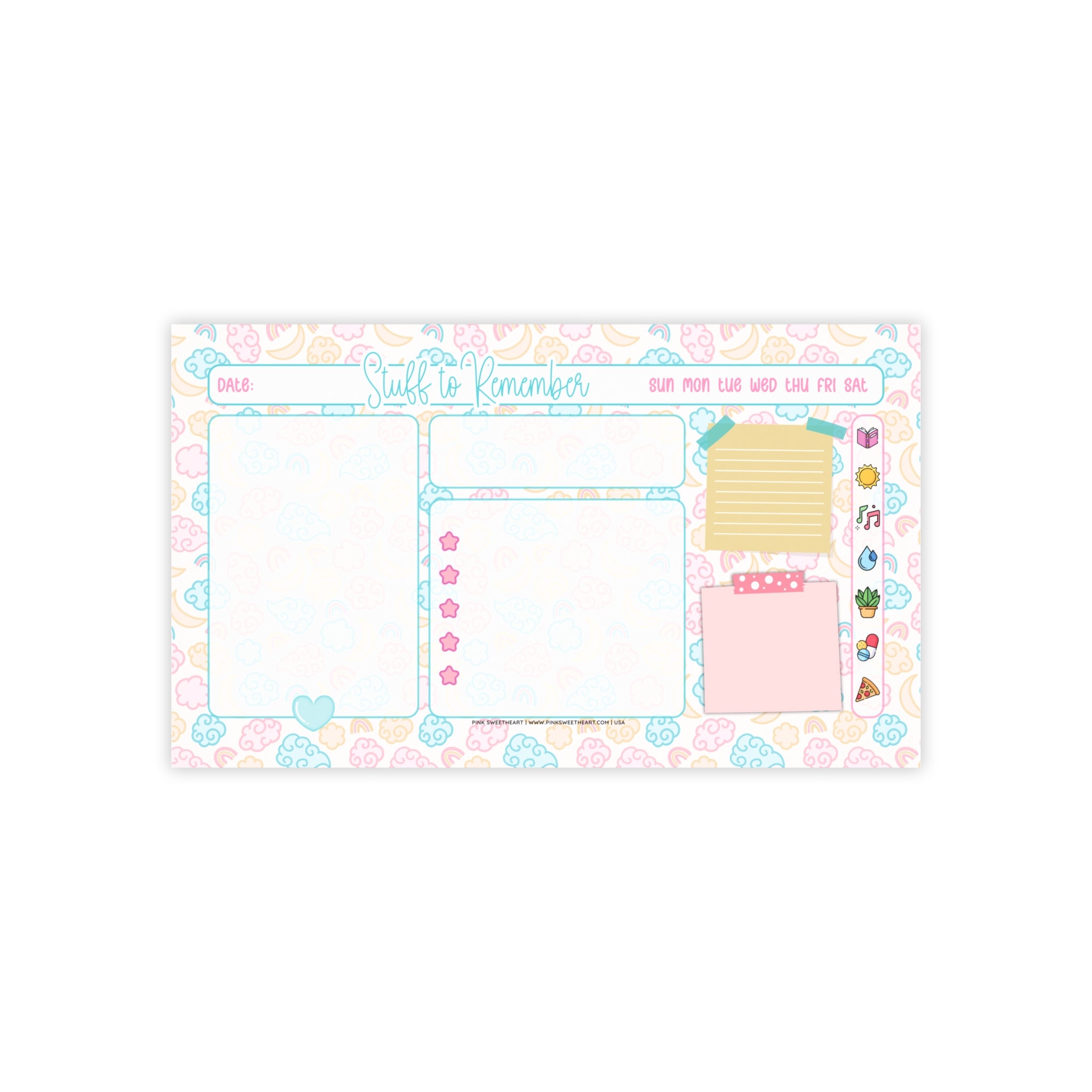 Cloudy Moons Sticky Note Pad
