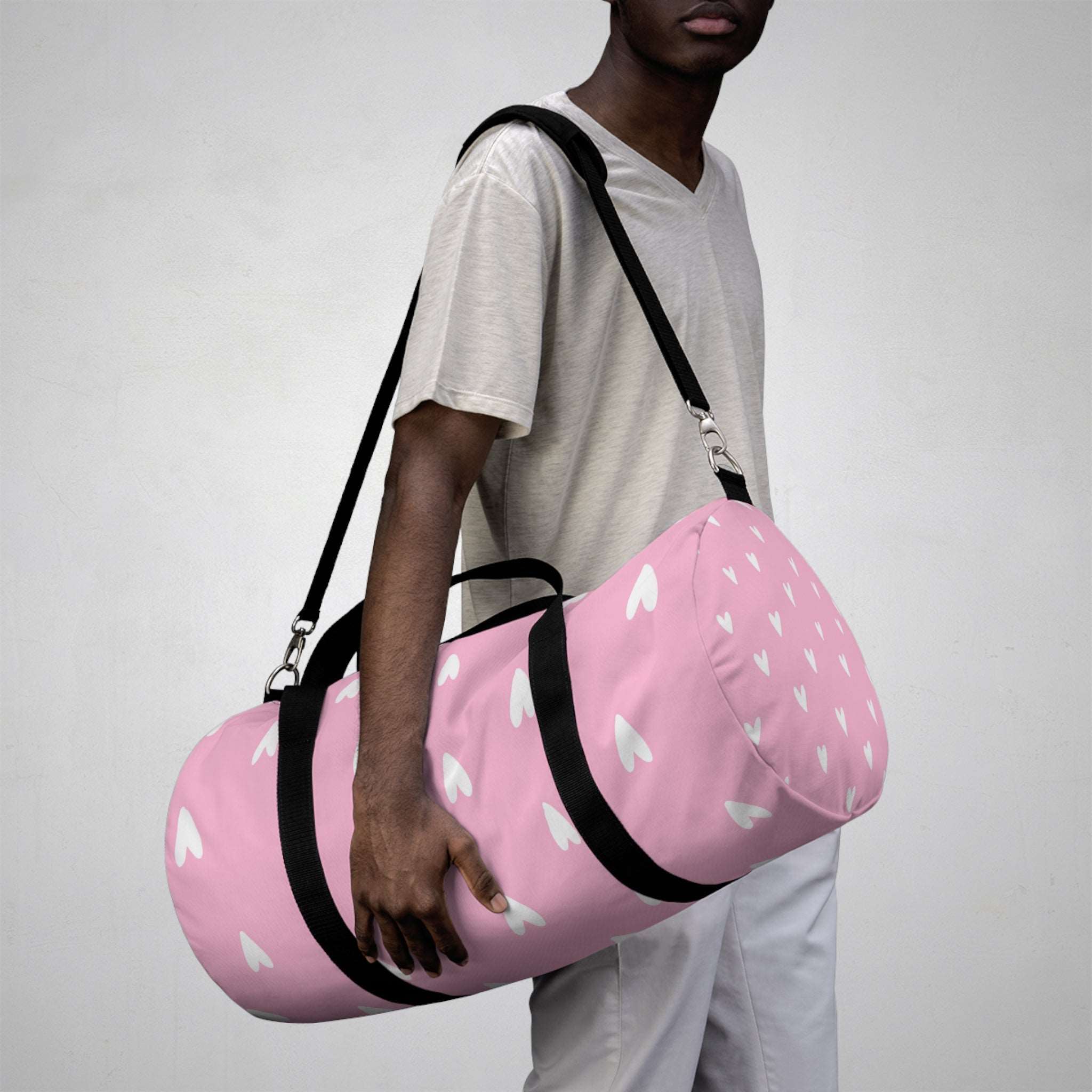 Full of Hearts Pink Duffel Bag