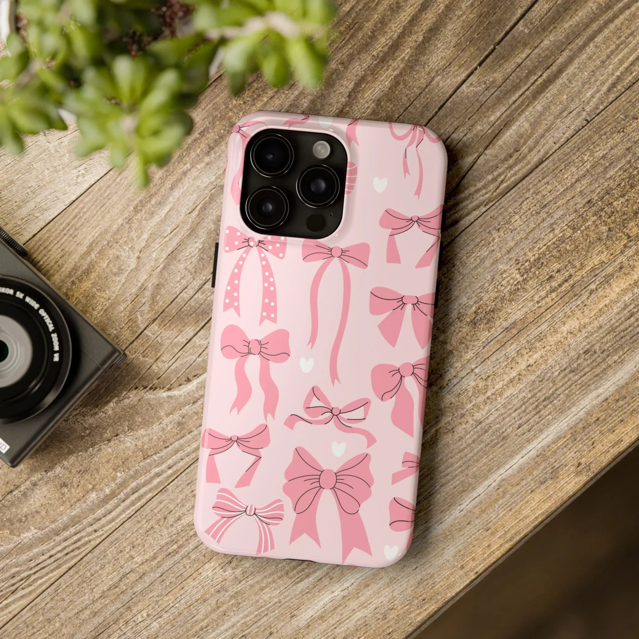 Pink Bow Ribbons Phone Case (Apple & Android) - Pink Sweetheart