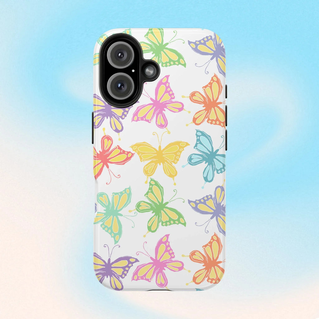Busy Butterflies Phone Case (Apple & Android) - Pink Sweetheart