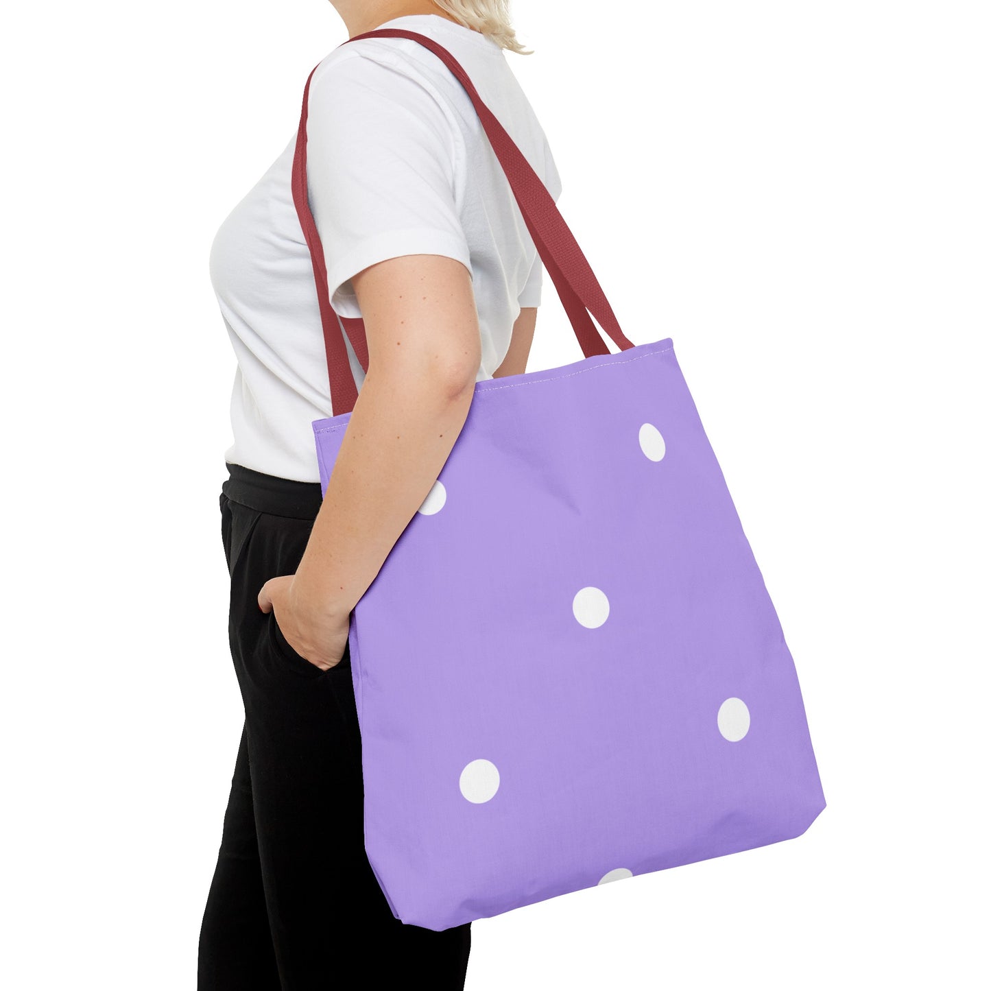 Pastel Purple Polka Dot Tote Bag