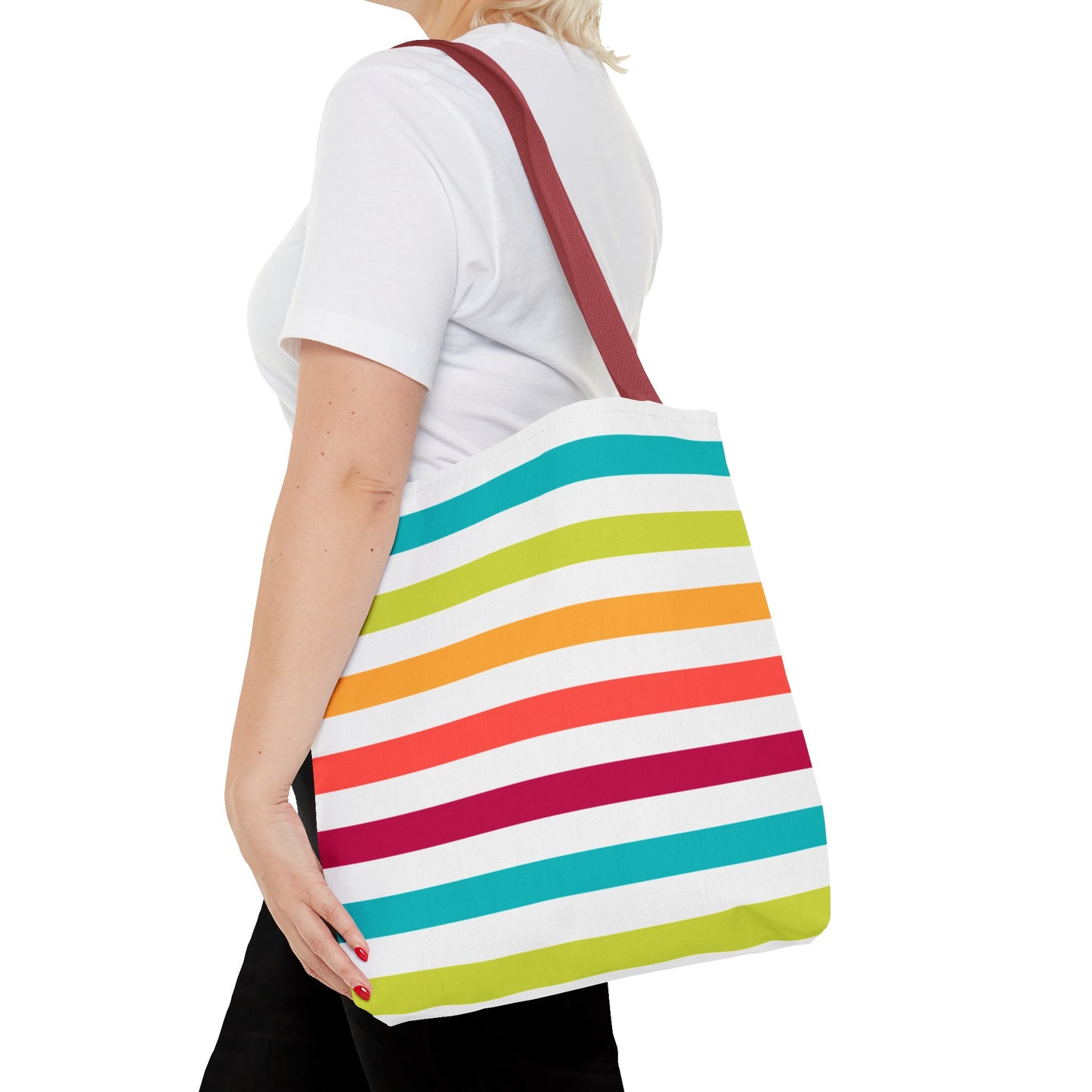 Colorful Candy Lines Tote Bag