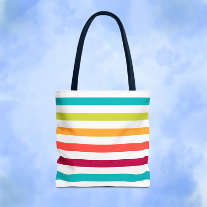 Colorful Candy Lines Tote Bag