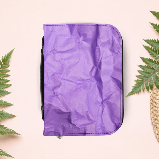 Wrinkled Purple Paper Book Cover