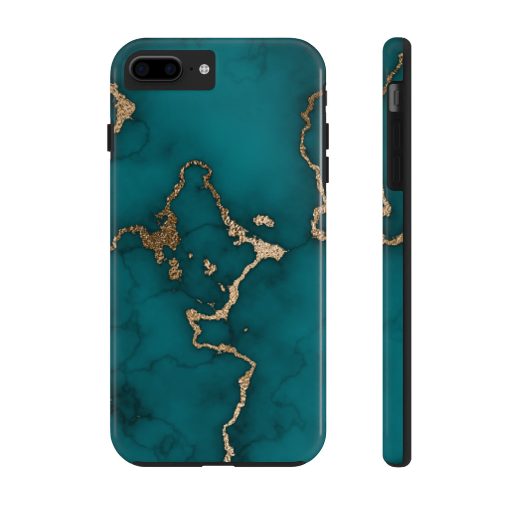 Green & Gold Marble Phone Case (Apple & Android)