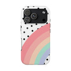Polka Dot Rainbow Phone Case (Apple & Android) - Pink Sweetheart