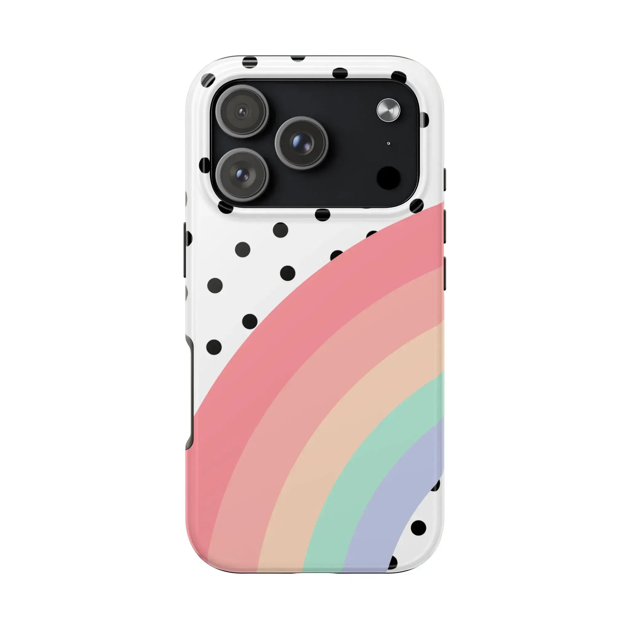 Polka Dot Rainbow Phone Case (Apple & Android) - Pink Sweetheart