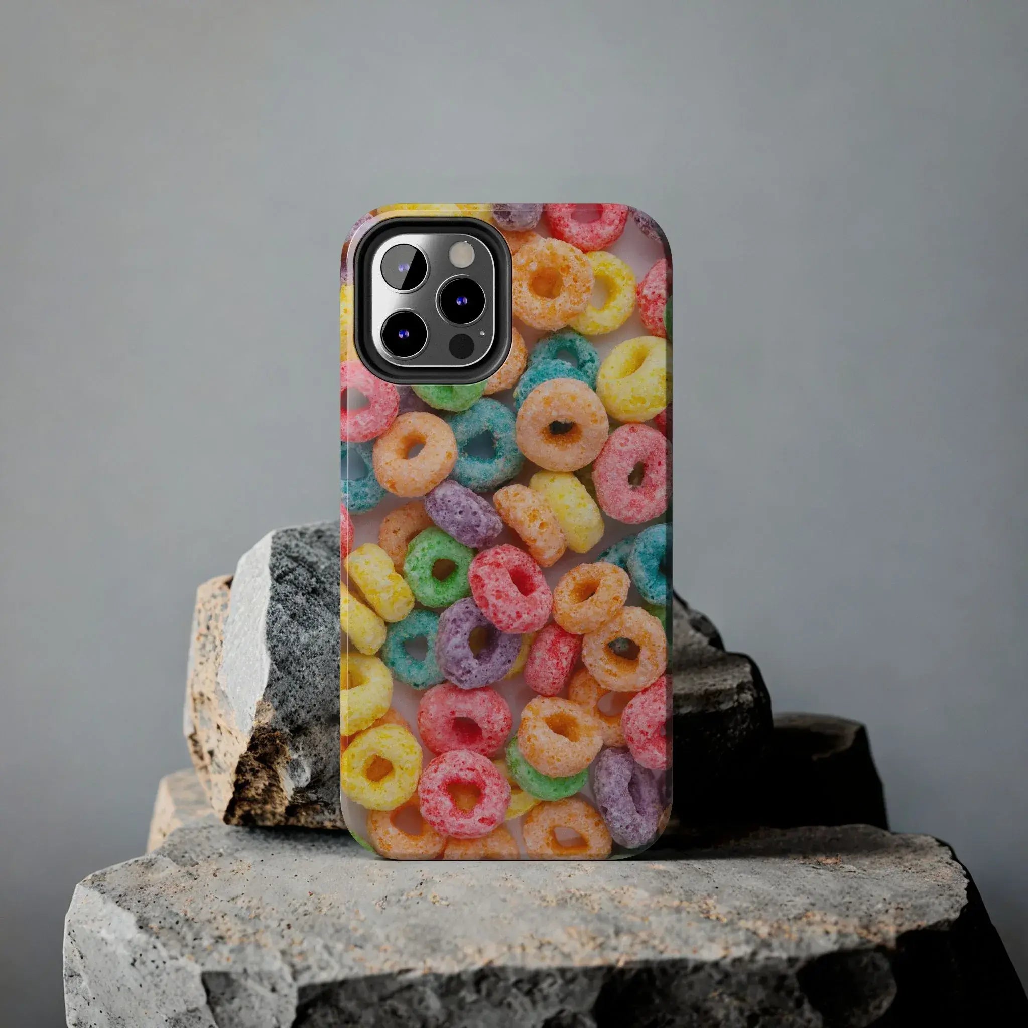 Morning Cereal Loops Phone Case (Apple & Android) - Pink Sweetheart