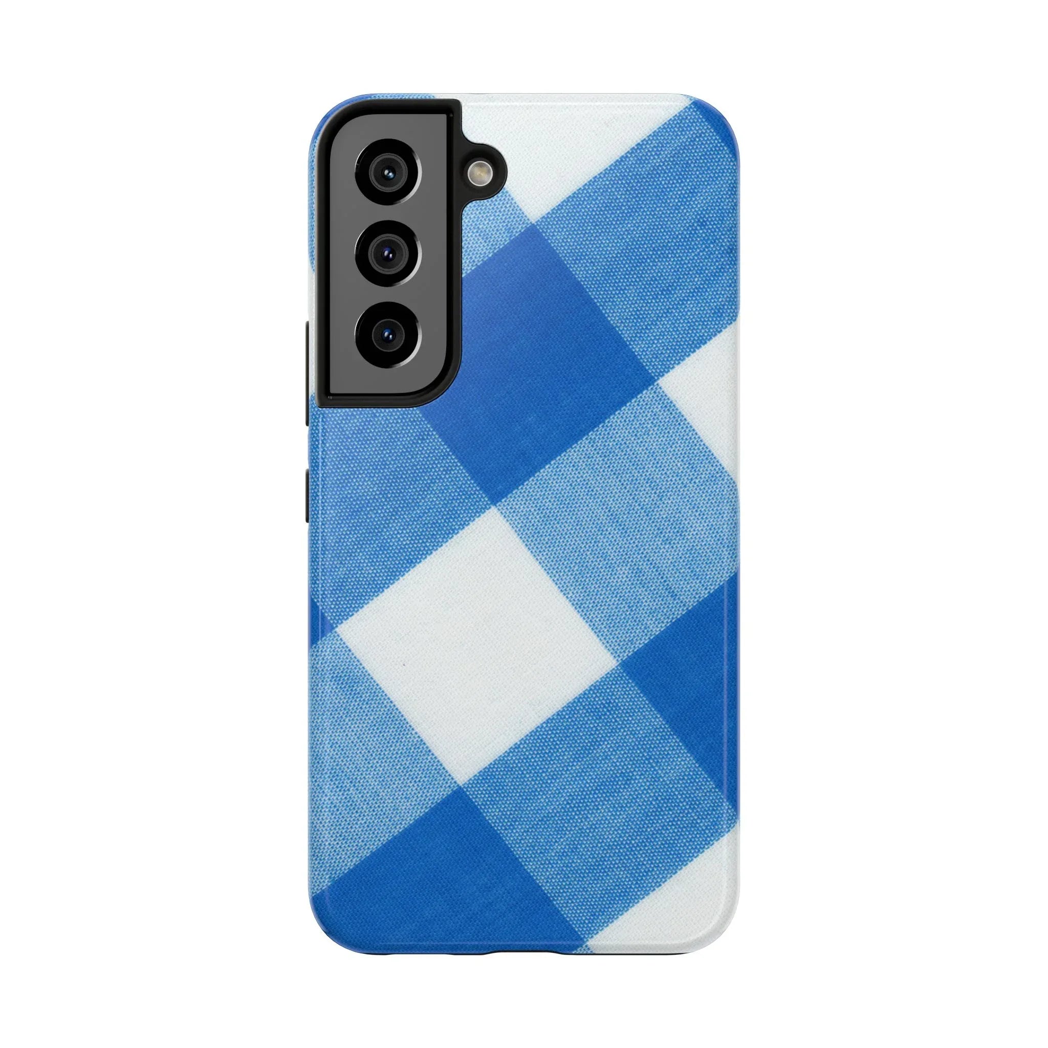 Classic Blue Gingham Phone Case (Apple & Android) - Pink Sweetheart