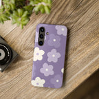 Pastel Purple Flowers Phone Case (Apple & Android) - Pink Sweetheart
