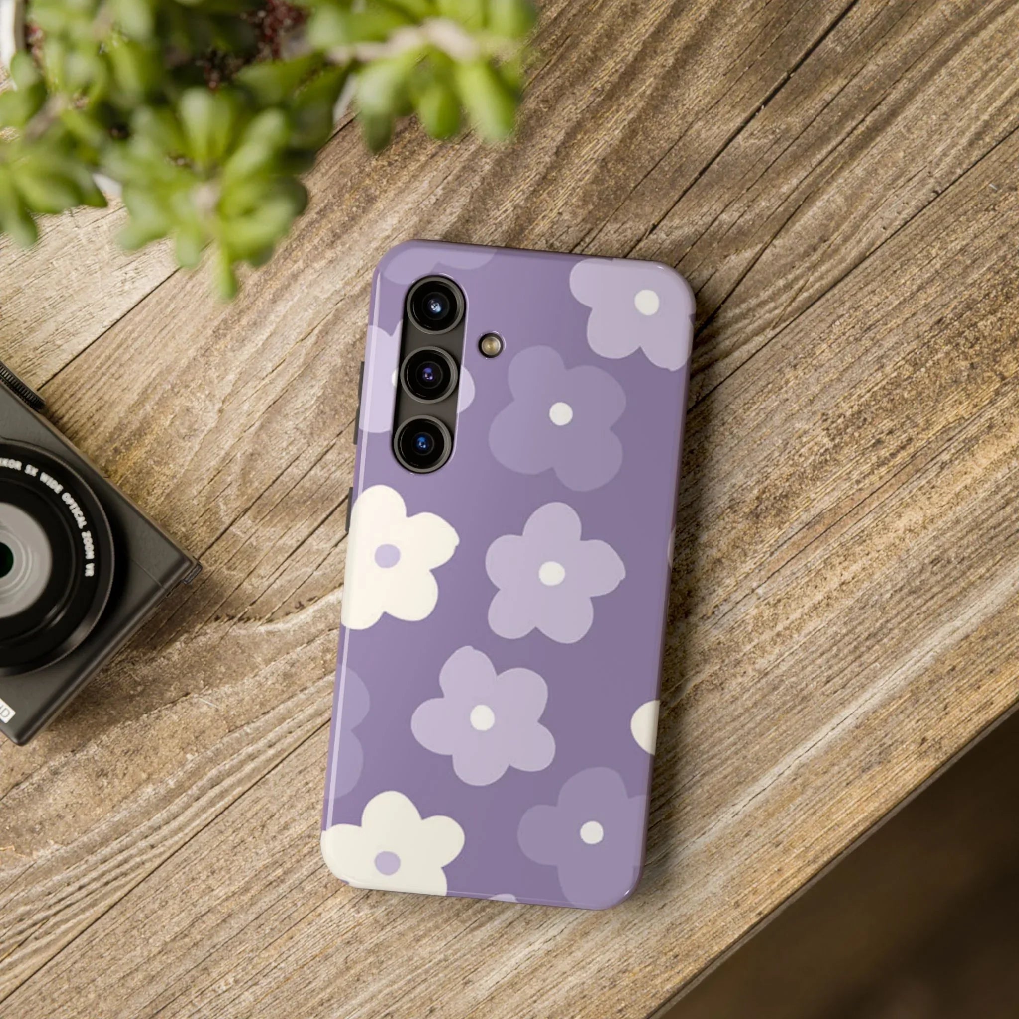 Pastel Purple Flowers Phone Case (Apple & Android) - Pink Sweetheart