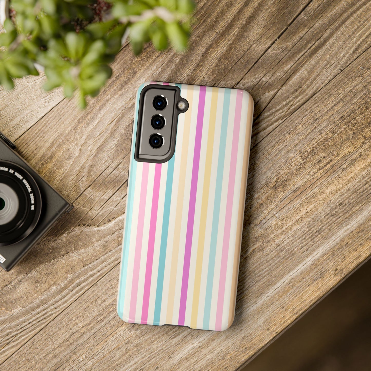 Pastel Candy Stripes Phone Cases