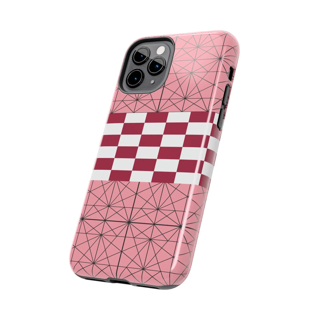 Geometric Kimono Tough Phone Case (Apple & Android) - Pink Sweetheart