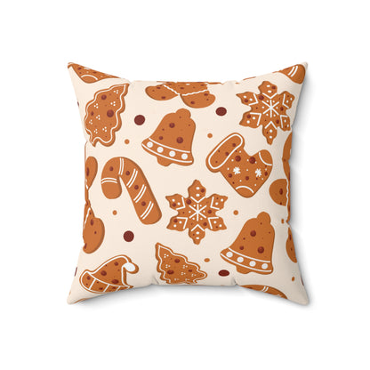 Warm Gingerbread Cookies Square Pillow