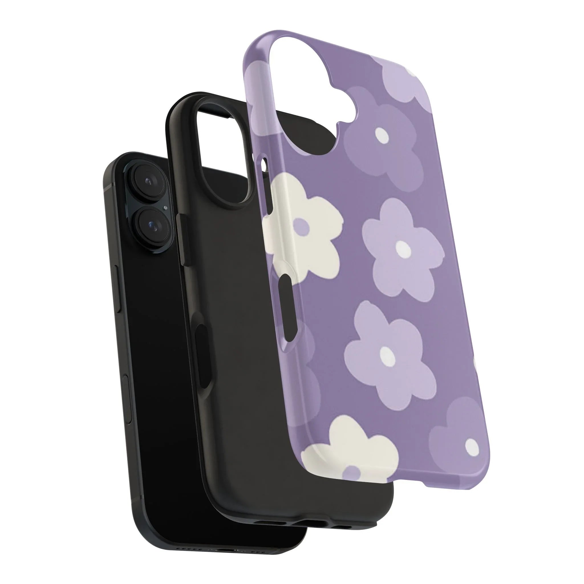 Pastel Purple Flowers Phone Case (Apple & Android) - Pink Sweetheart