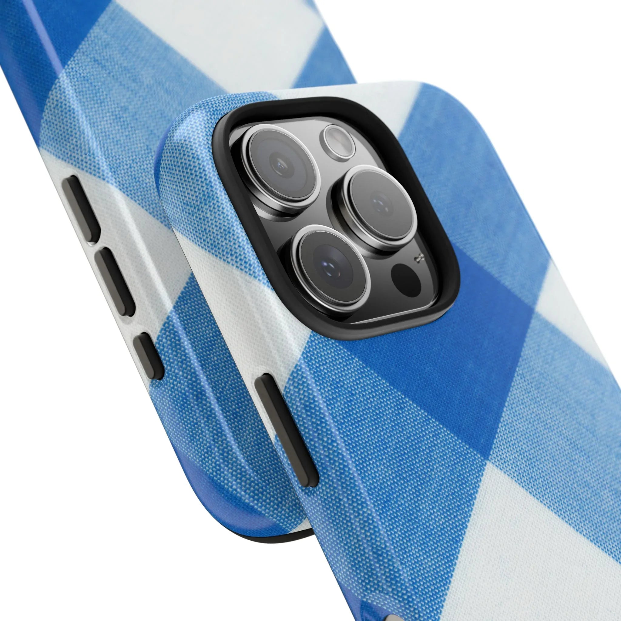 Classic Blue Gingham Phone Case (Apple & Android) - Pink Sweetheart