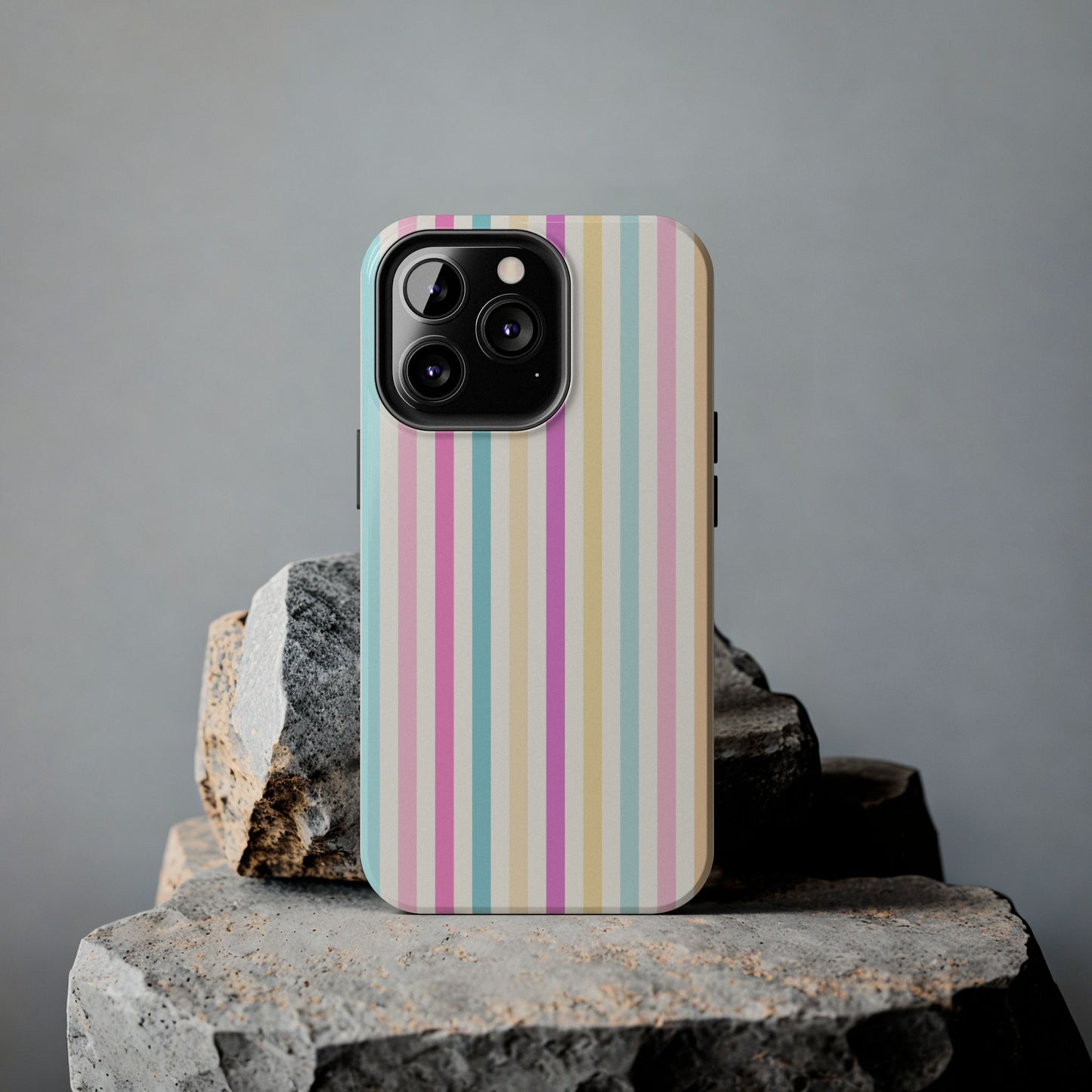 Pastel Candy Stripes Phone Cases