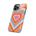 Psychedelic Hearts Phone Case (Apple & Android) - Pink Sweetheart
