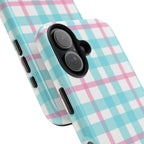 Pastel Gingham Phone Case (Apple & Android) - Pink Sweetheart