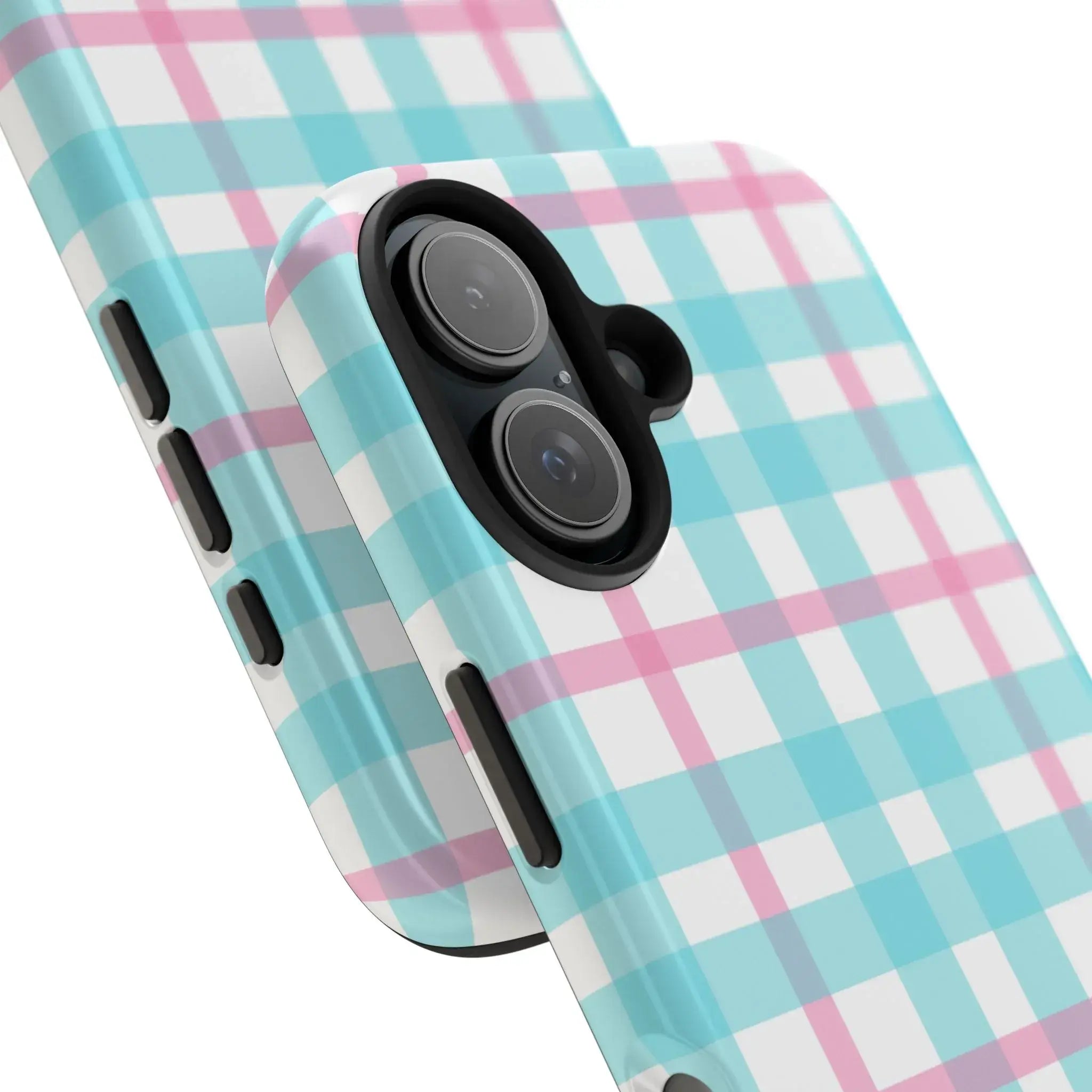 Pastel Gingham Phone Case (Apple & Android) - Pink Sweetheart