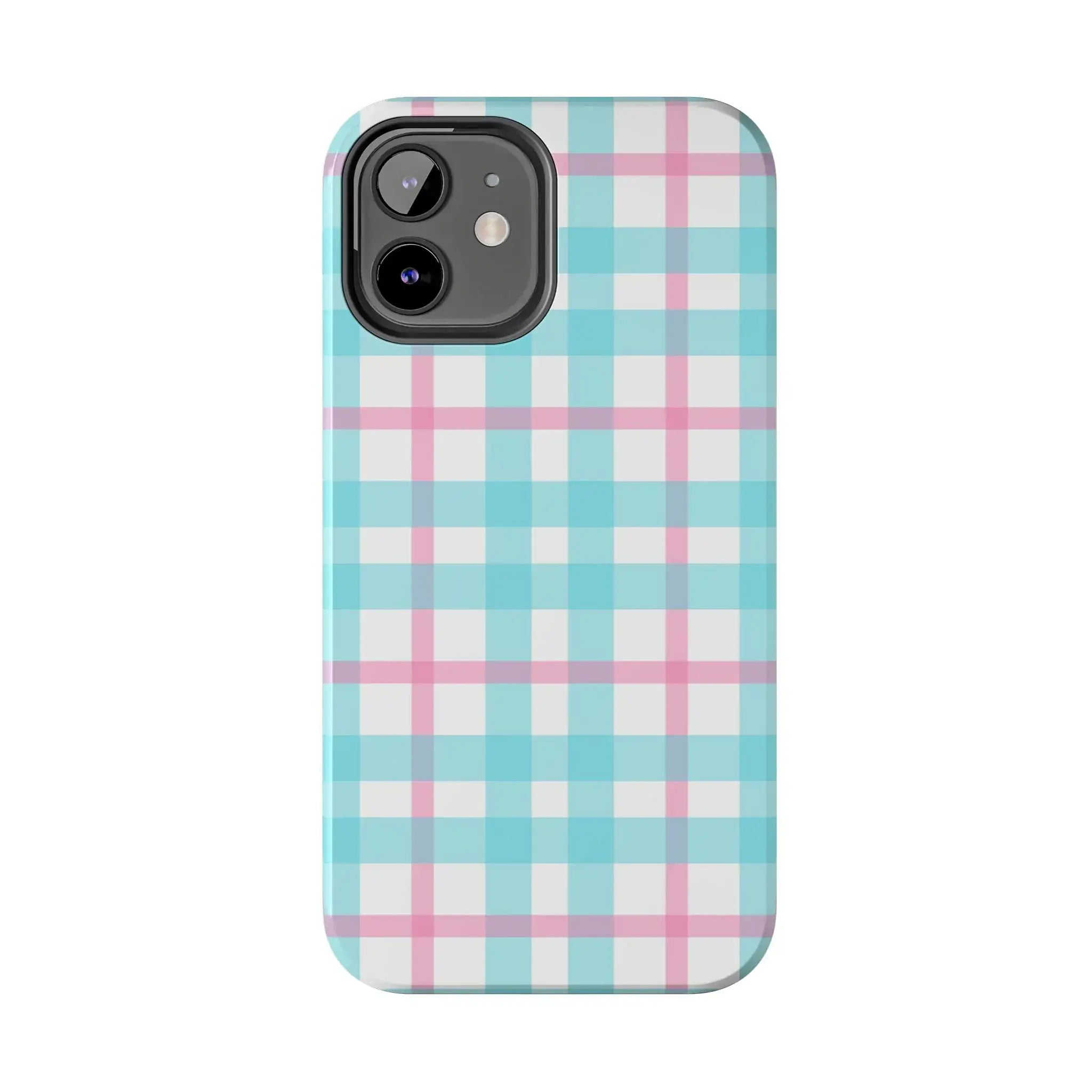 Pastel Gingham Phone Case (Apple & Android) - Pink Sweetheart