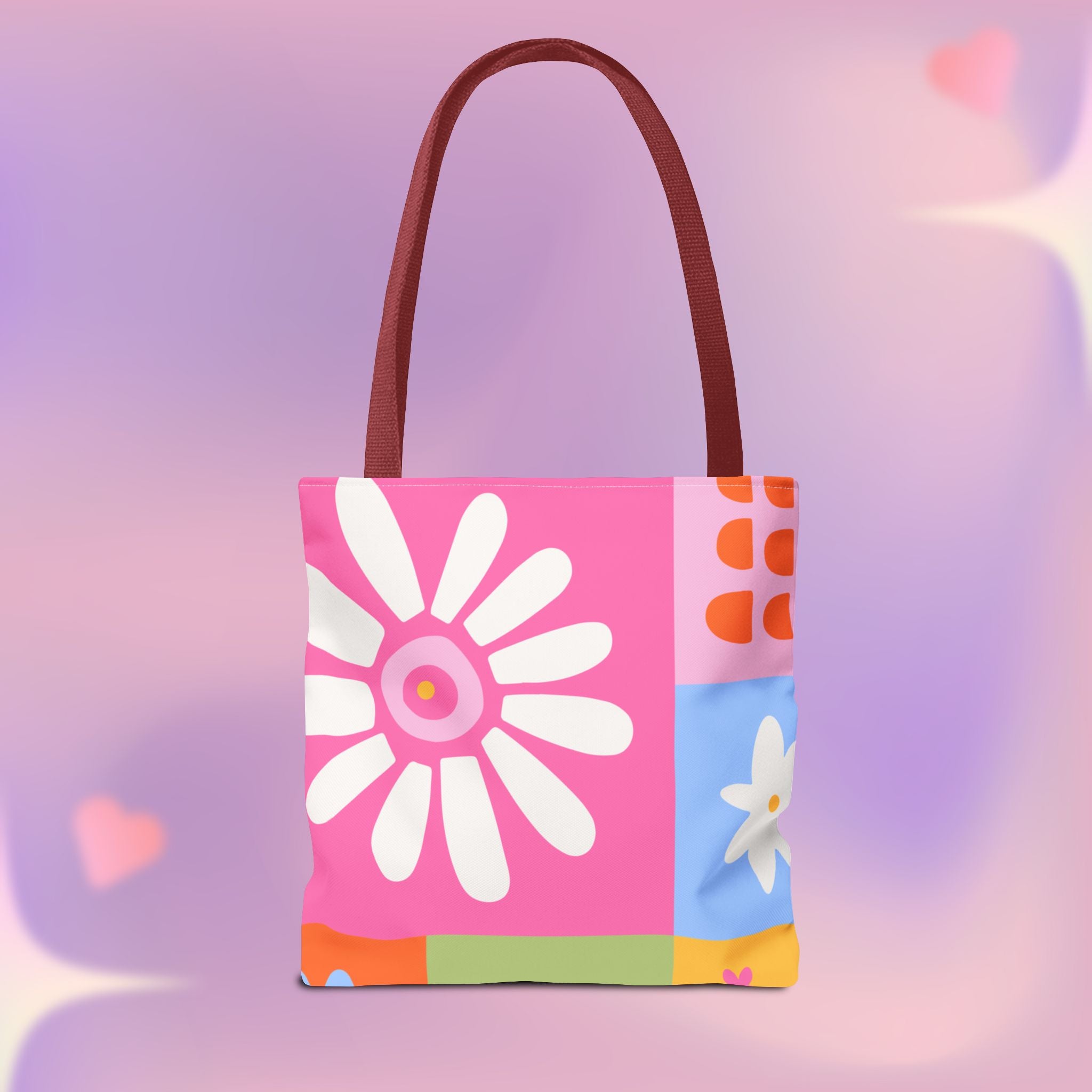 Vibrant Kawaii Floral Tote Bag