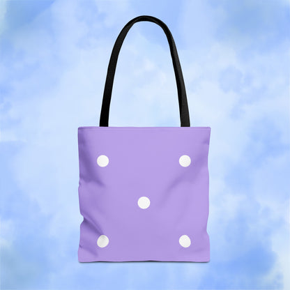 Pastel Purple Polka Dot Tote Bag