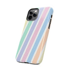 Pretty Pastel Lines Phone Case (Apple & Android) - Pink Sweetheart