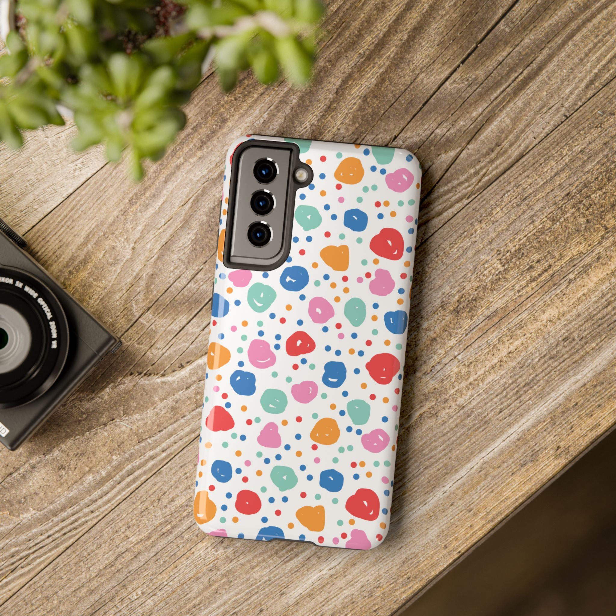 Seamless Hand Drawn Polka Phone Case (Apple & Android)