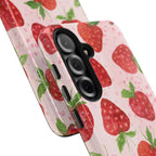Cute Strawberries Phone Case (Apple & Android) - Pink Sweetheart