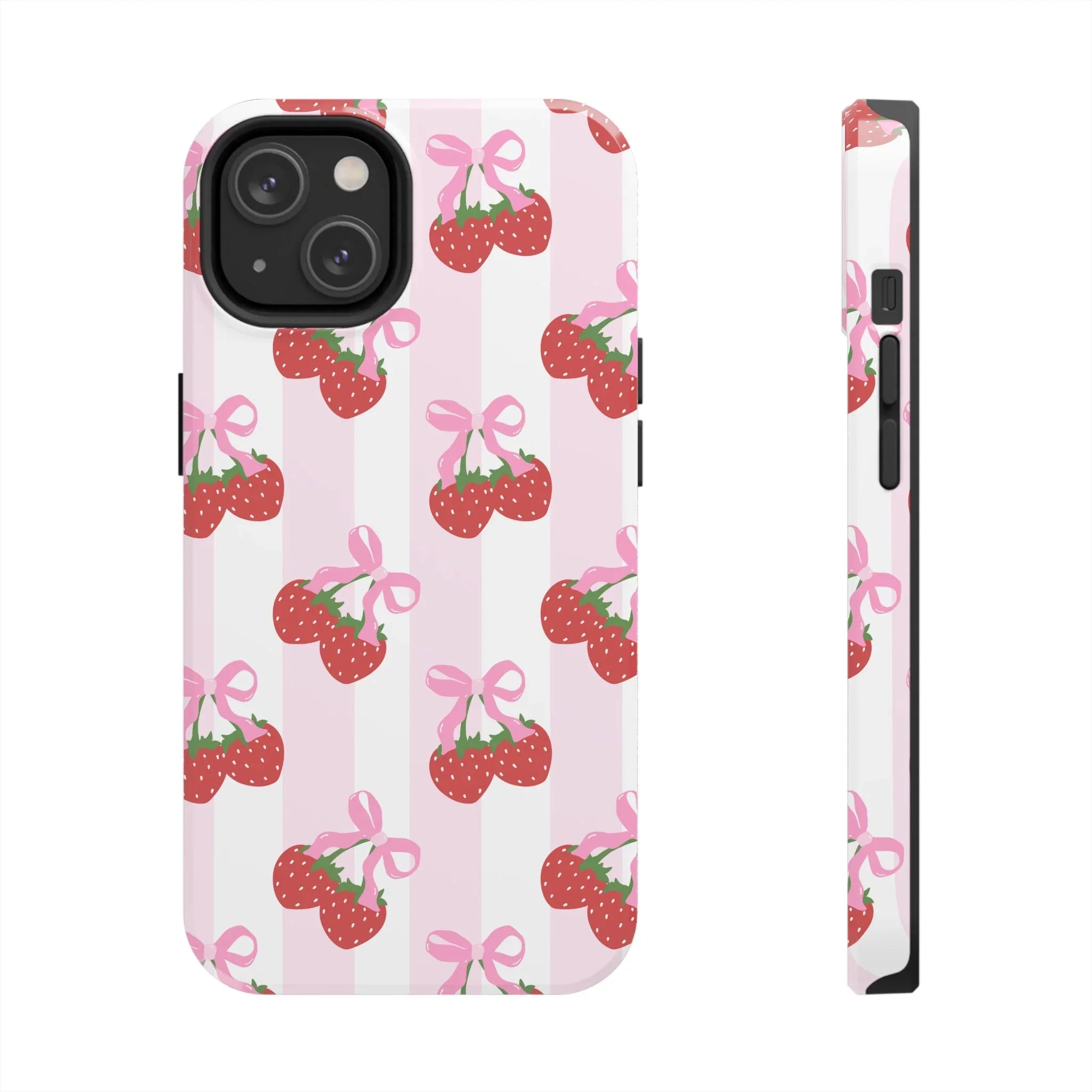 Strawberry Cherries Phone Case (Apple & Android) - Pink Sweetheart