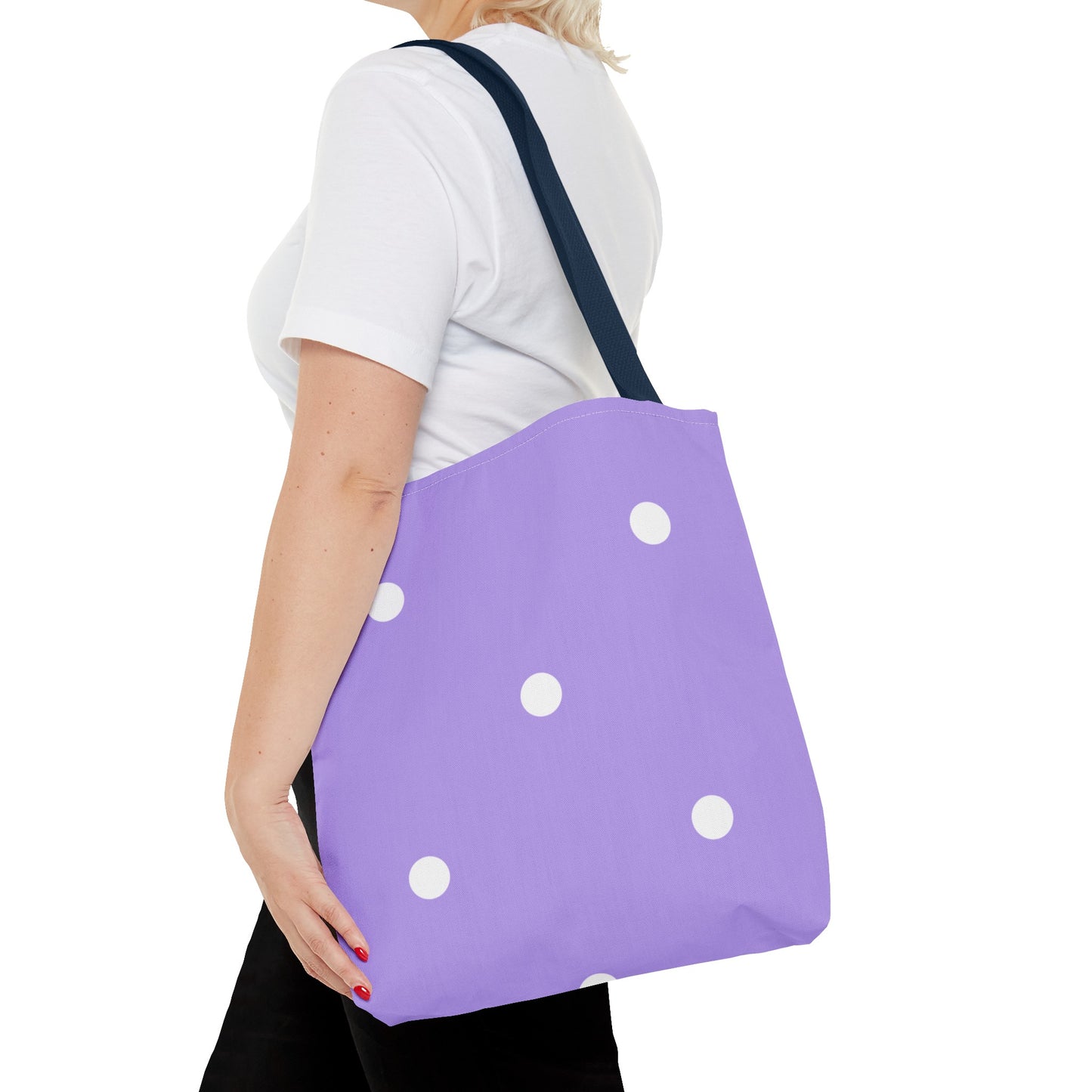 Pastel Purple Polka Dot Tote Bag