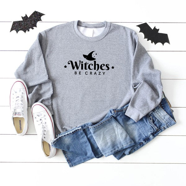 Witches Be Crazy Hat Graphic Sweatshirt