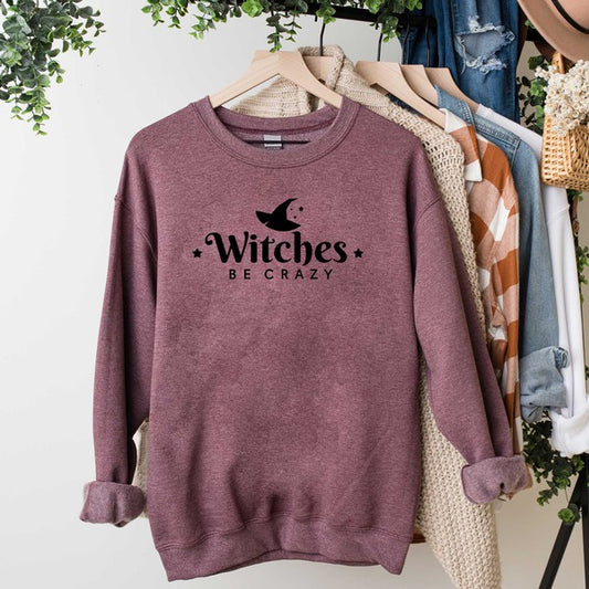 Witches Be Crazy Hat Graphic Sweatshirt