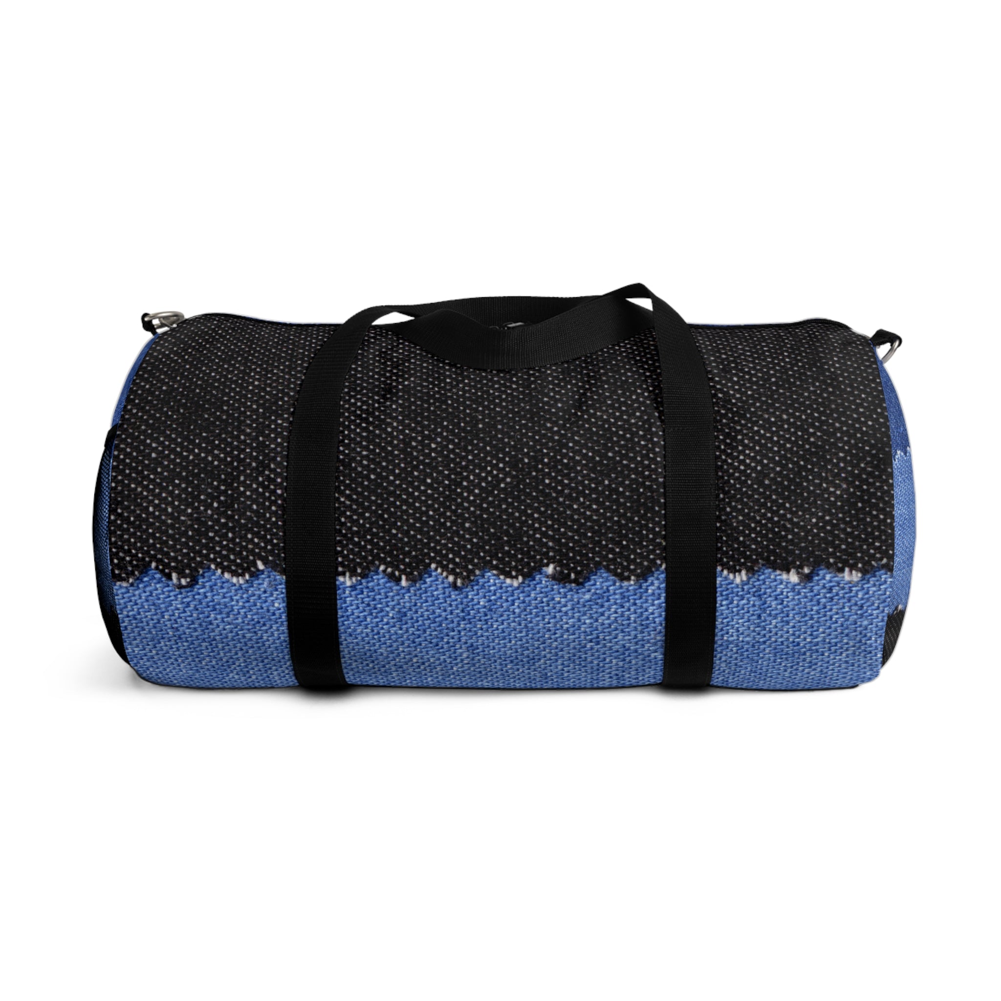 Blue Denim Print Duffel Bag