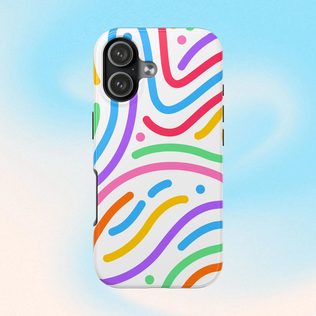 Rainbow Swirls Phone Case (Apple & Android) - Pink Sweetheart