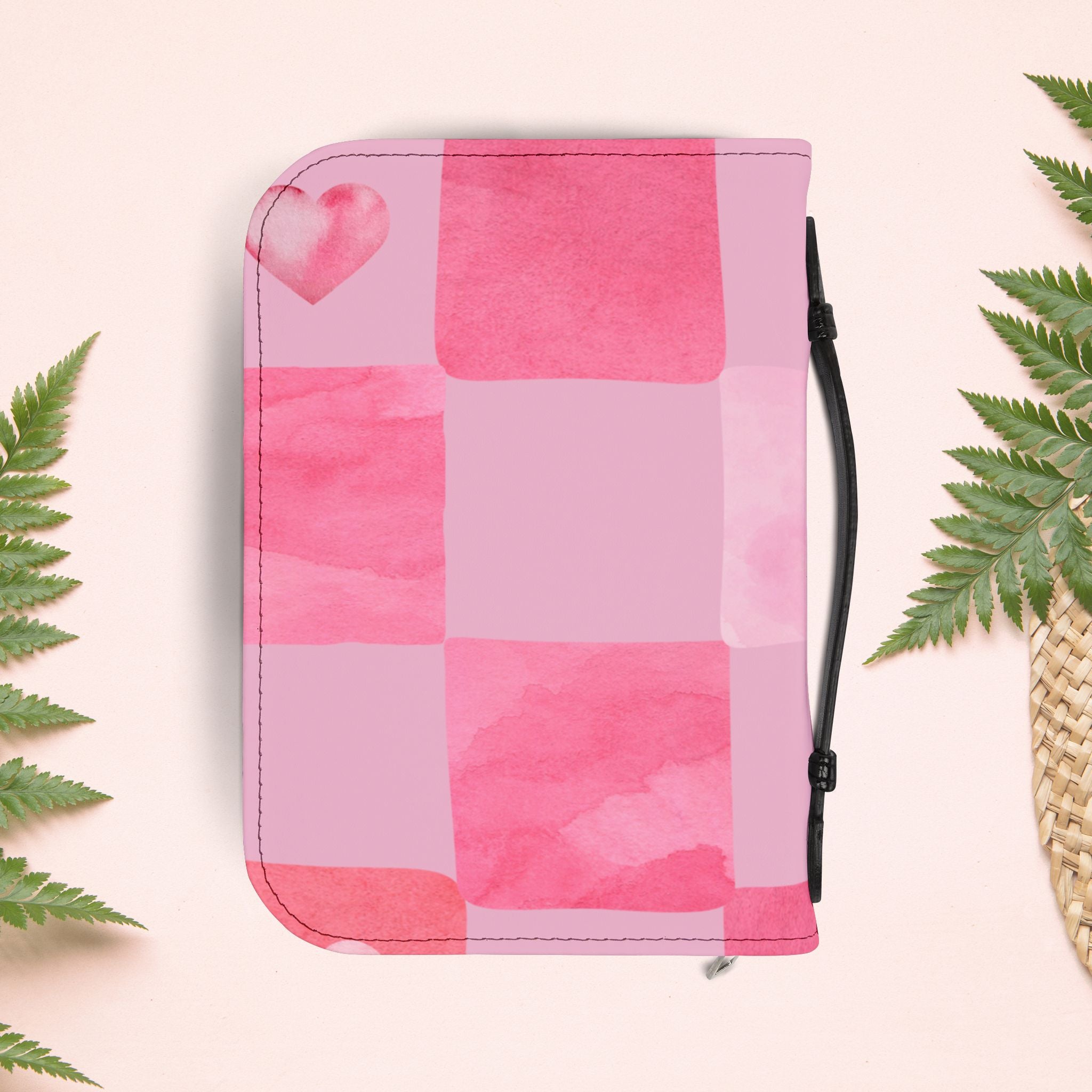 Peachy Pink Squares Book Cover