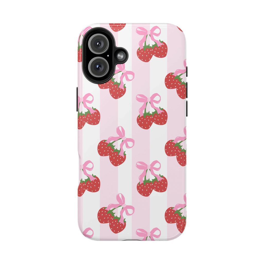 Strawberry Cherries Phone Case (Apple & Android) - Pink Sweetheart