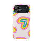 Rainbow Hearts Phone Case (Apple & Android) - Pink Sweetheart
