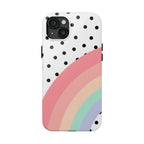Polka Dot Rainbow Phone Case (Apple & Android) - Pink Sweetheart