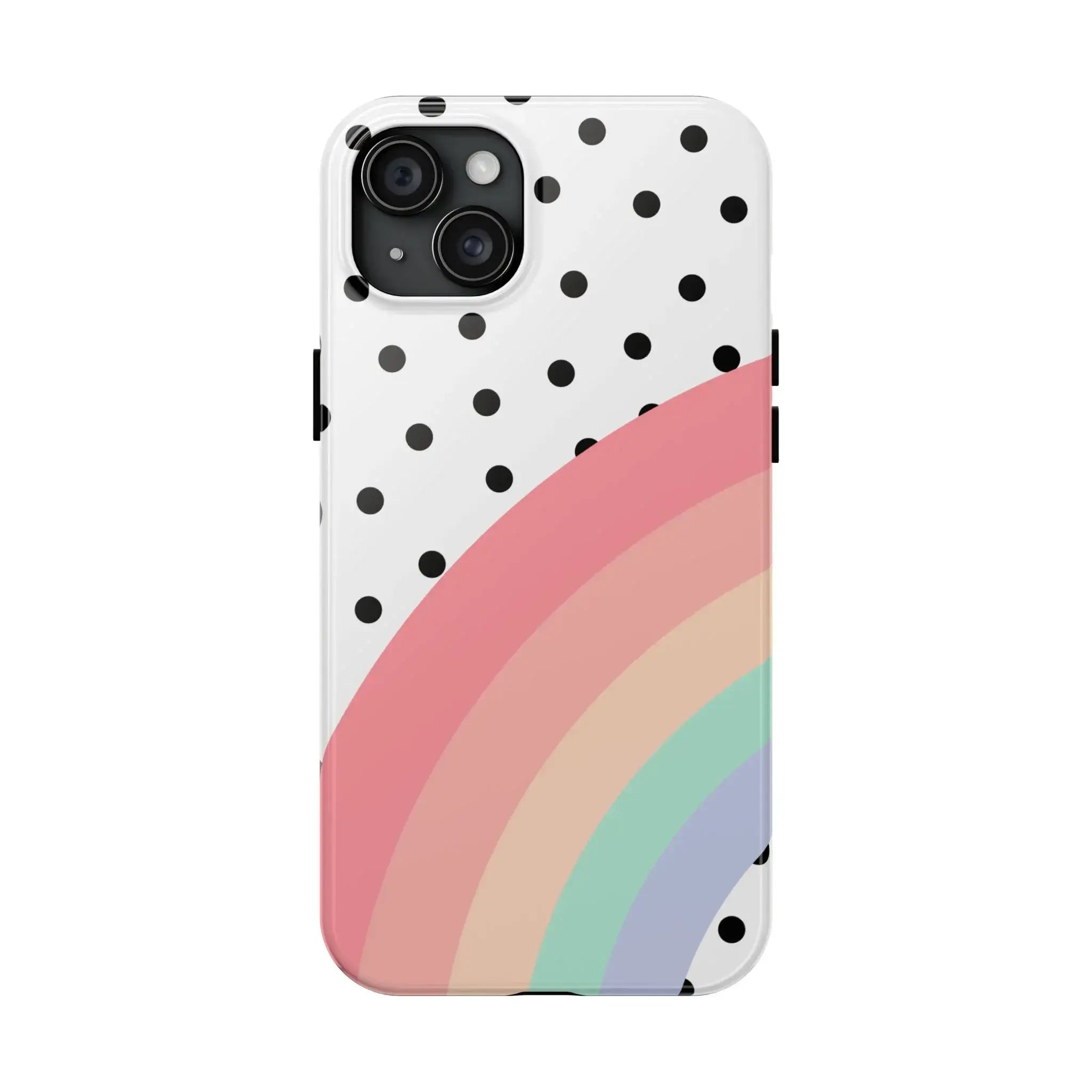 Polka Dot Rainbow Phone Case (Apple & Android) - Pink Sweetheart