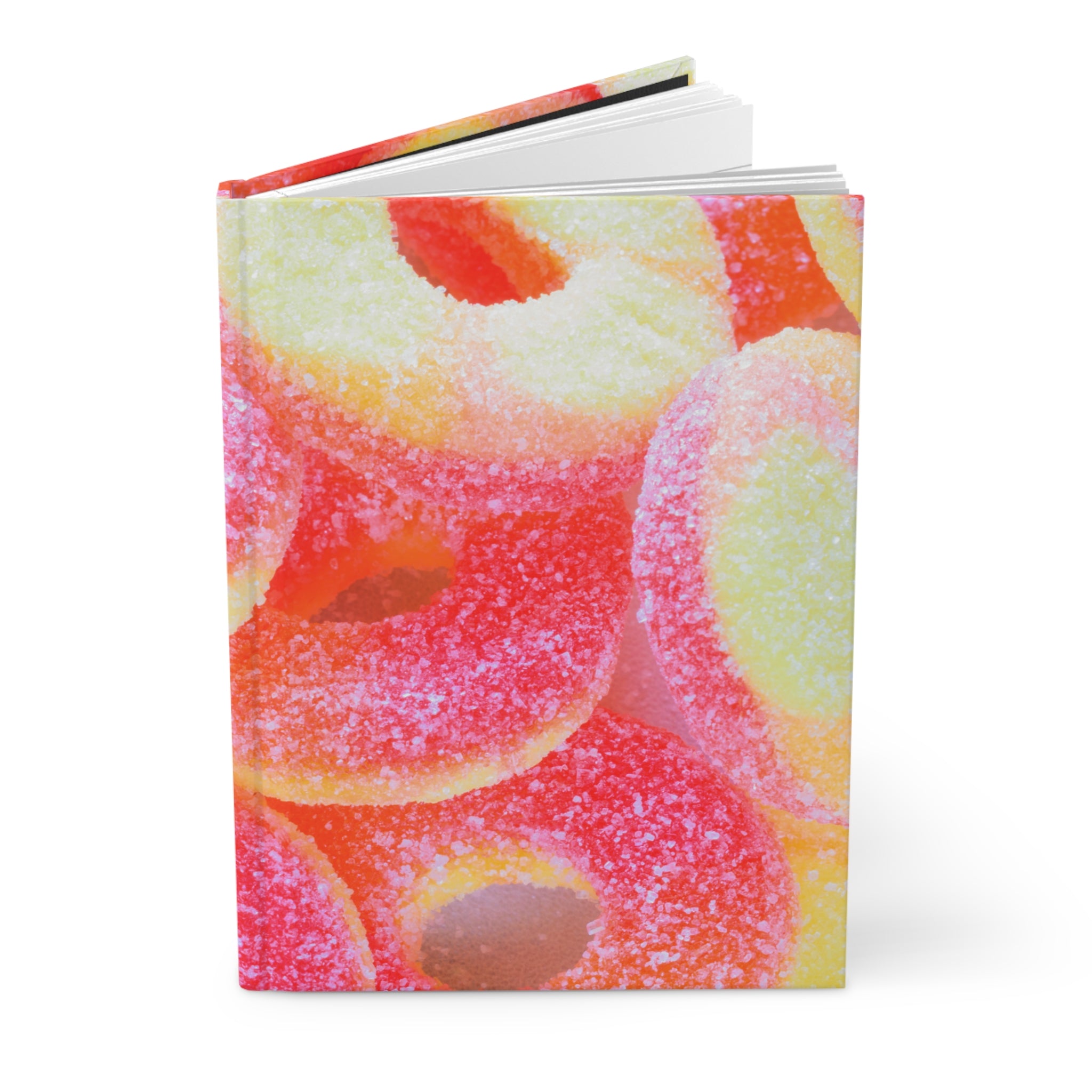 Peach Candy Rings Hardcover Matte Journal