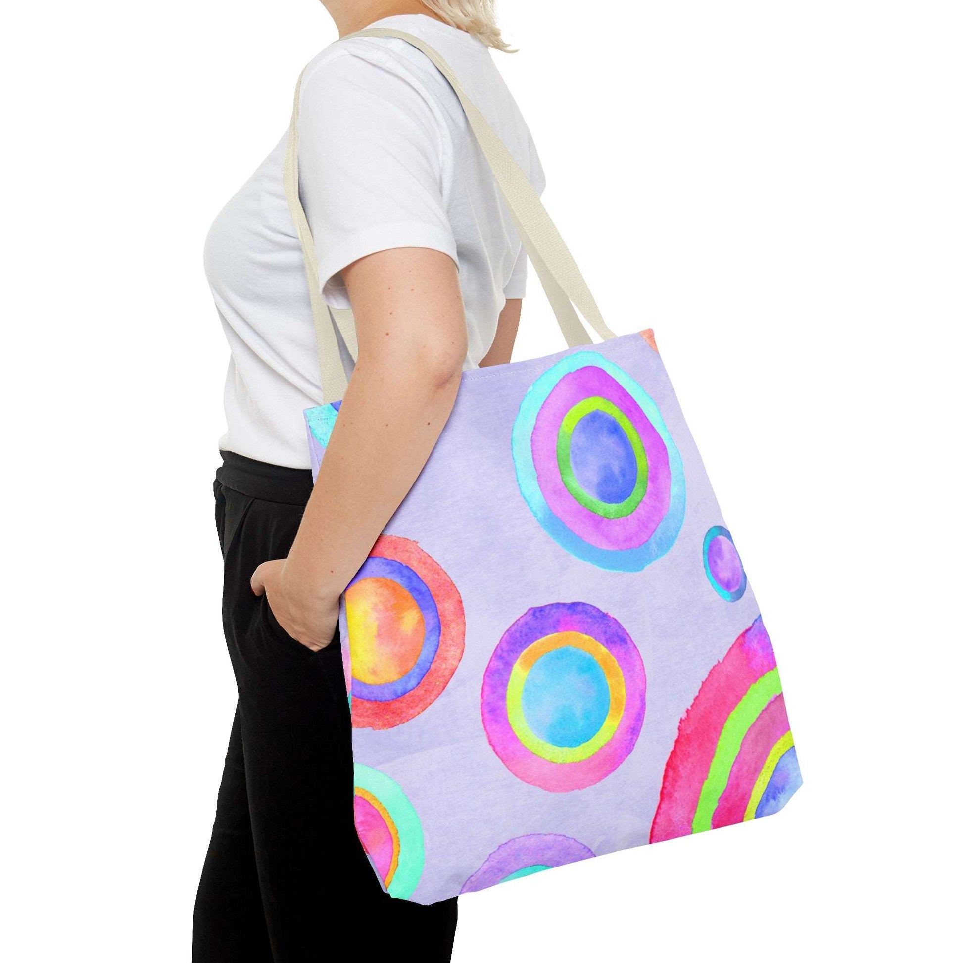 Abstract Painted Circles Tote Bag