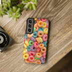 Morning Cereal Loops Phone Case (Apple & Android) - Pink Sweetheart