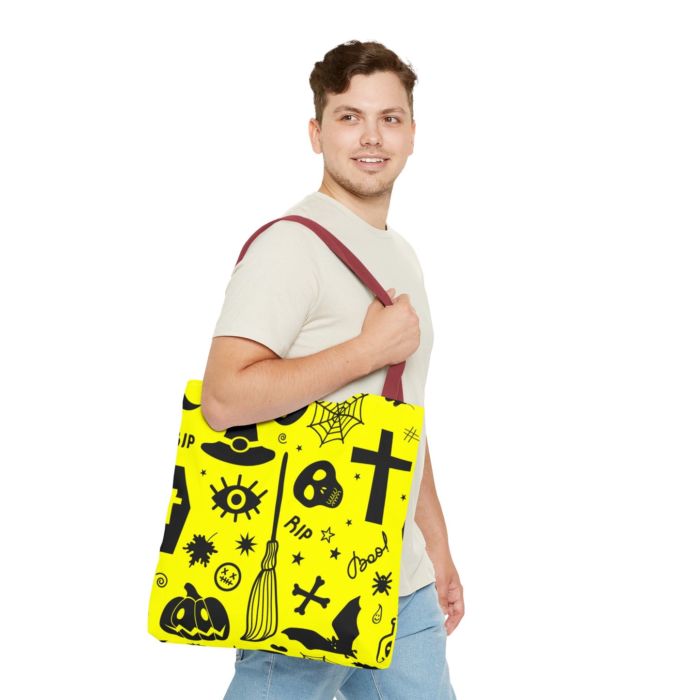 Spooky Neon Halloween Tote Bag